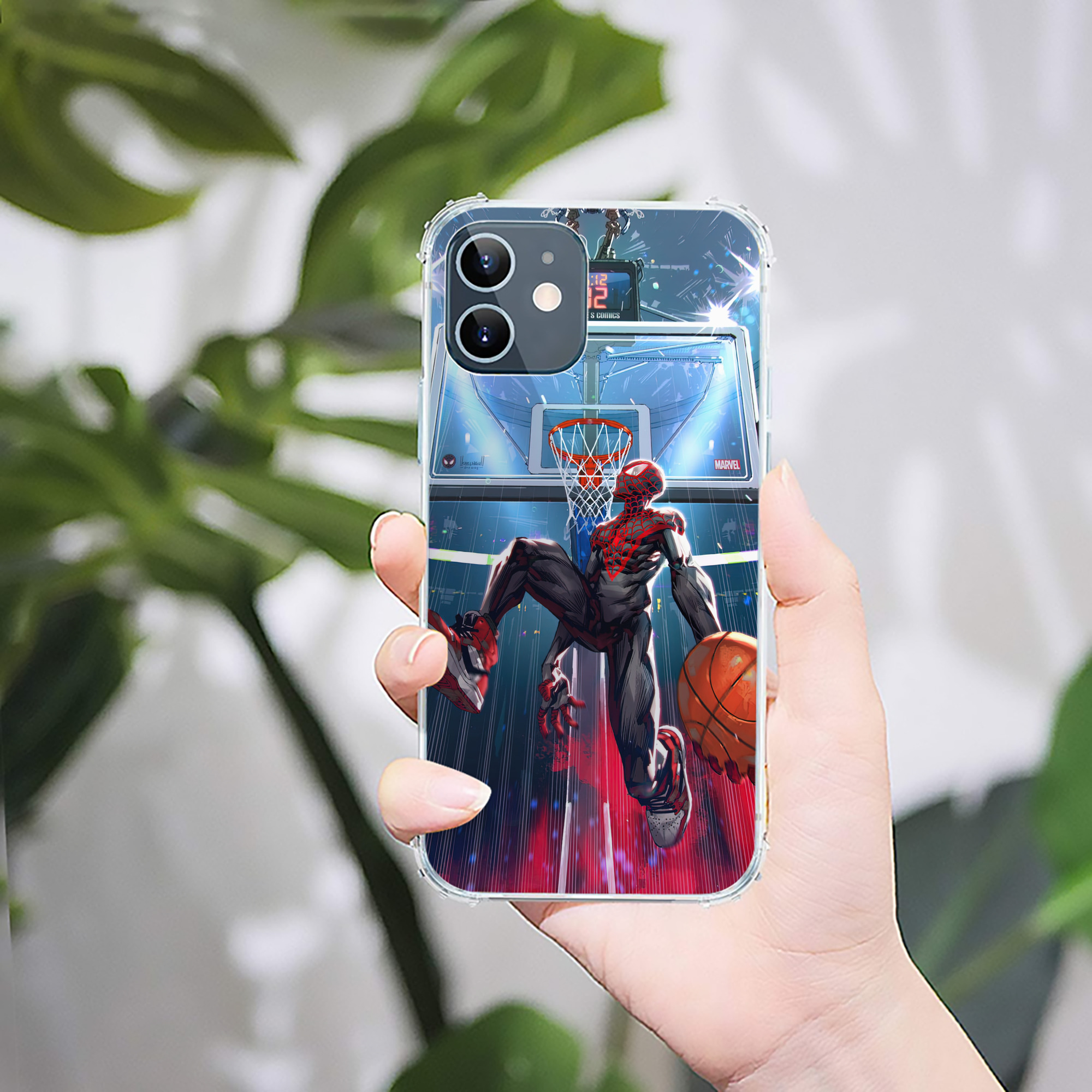 （画像用） Spider Man スパイダーマン 【iPhone 12シリーズ対応】透明スマホケース（クリアソフトケース）